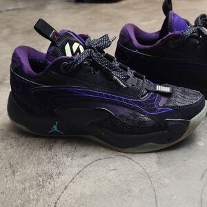 Jordan Black and Purple Sneakers